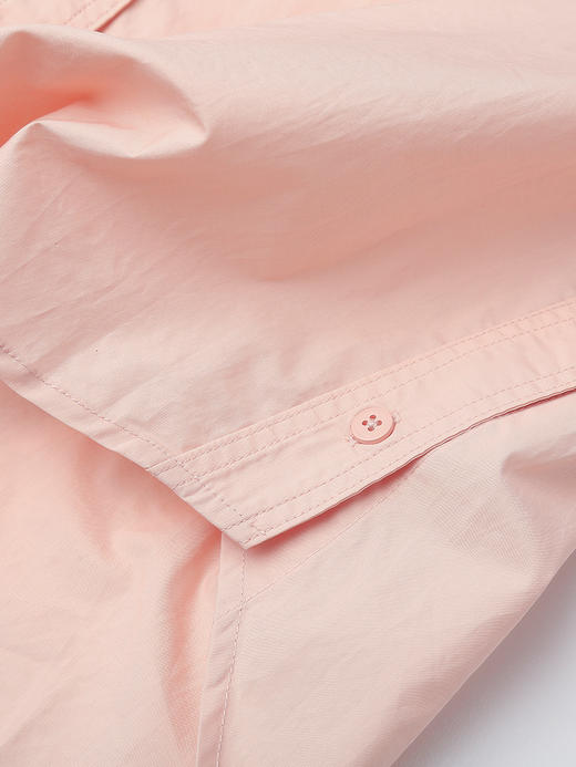 韩系慵懒风粉色长袖衬衫女 翻领单排扣宽松防晒衬衣 小个子通勤百搭上衣 商品图4