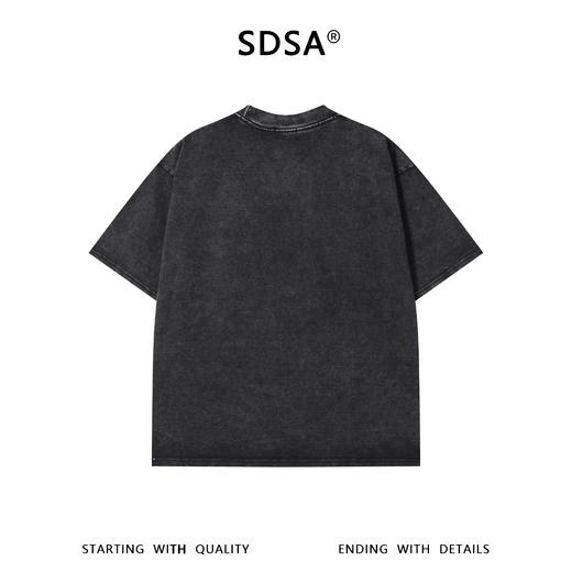 SDSA男装2026新款高贵轻奢美式复古星星烫钻短袖宽松圆领 T 恤 商品图1