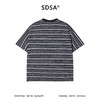 SDSA男装2026新款高贵轻奢潮牌豹纹条纹拼接宽松短袖T恤百搭时尚 商品缩略图4