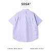 SDSA男装2026新款高贵轻奢潮牌复古风撞色竖条纹宽松短袖衬衫 商品缩略图4