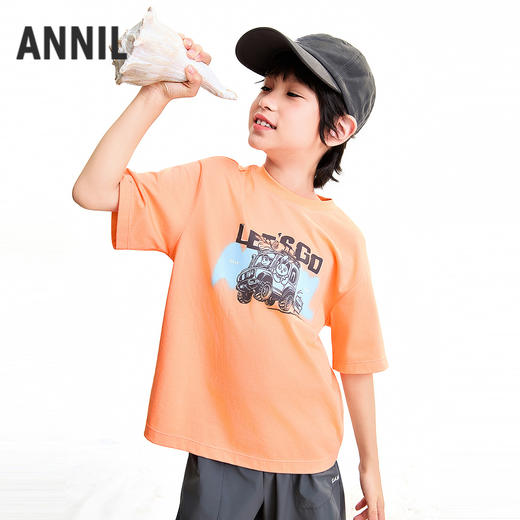 【实体店同款】男童圆领短袖针织衫夏季新款安奈儿童装AB621137 商品图1