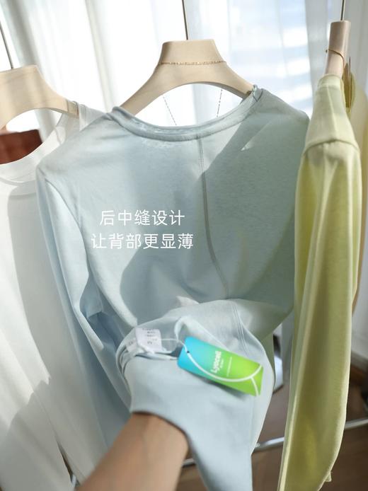 直发【3086】雪花感天丝棉 清凉透气卷边 纯色正肩长袖 商品图5