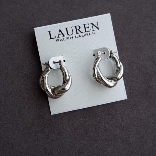 直发 极简老钱风，十年不过时【拉夫**伦】元单 银色麻花耳环 商品图1