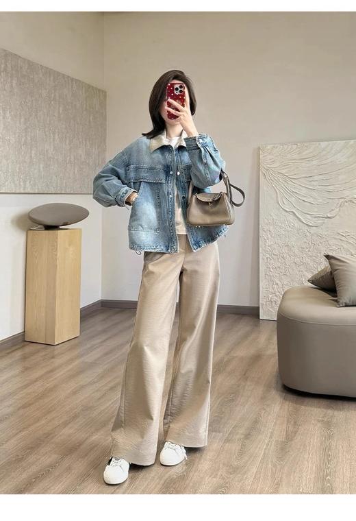 直发【15805】 知性通勤风 高腰休闲直筒阔腿裤 显瘦有型 商品图1