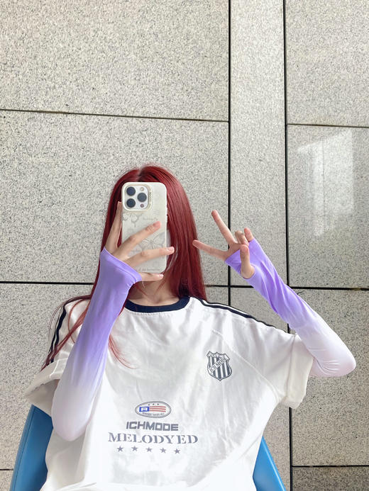 💖夏日防晒神器 我不允许还有人晒黑！！☺️【日本正品Mamoru葵渐变防晒冰袖】 😉夏日美白小心机~ 清凉护臂：冰袖采用专业冰丝面料 带给您清凉的触感，💪有效吸收汗水 商品图5