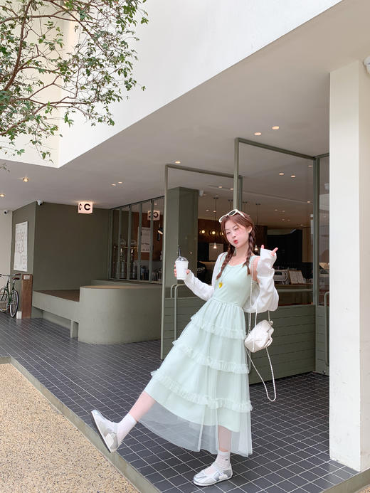 <曾小咸推荐>4.4现货秒杀 ！微信超特价！法式蕾丝边蛋糕连衣裙 日常189.99 立减100 秒杀89.99！！ 商品图5