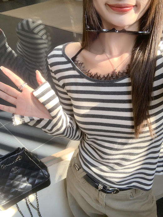 <曾小咸推荐>4.4现货秒杀 ！微信超特价！韩系蕾丝拼接挂脖假两件长袖 日常129.99 立减70 秒杀59.99！！ 商品图8