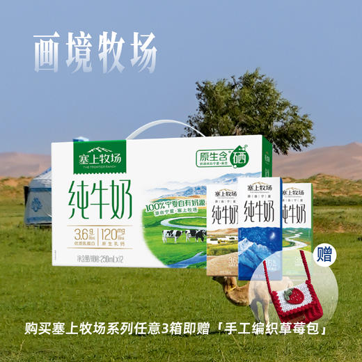 塞上牧场纯牛奶250ml×12盒 商品图0