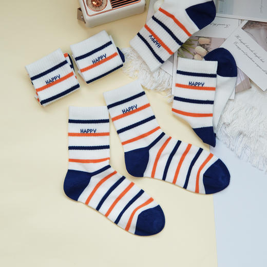 【6双6折】【32-35码】大童AB版条纹袜子网面童运动袜精梳棉袜【2双装】【2613208】 商品图1