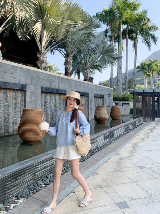 <曾小咸推荐>4.5现货秒杀 ！微信超特价！韩系小清碎花衬衫 日常139.99 立减70 秒杀69.99！！ 商品图5