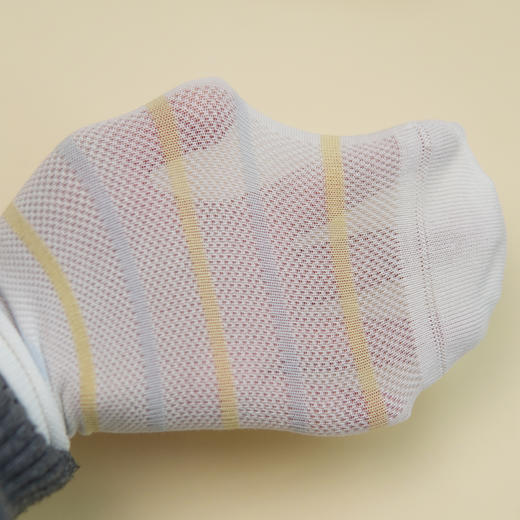 【6双6折】【26-32码】中筒夏季薄款袜子网面条纹童袜男宝棉袜女宝袜子【2双装】【2613205】 商品图4