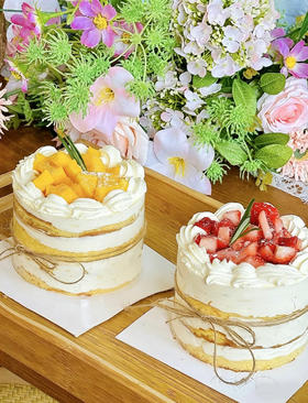 【惊喜特价】草莓芒芒水果裸蛋糕