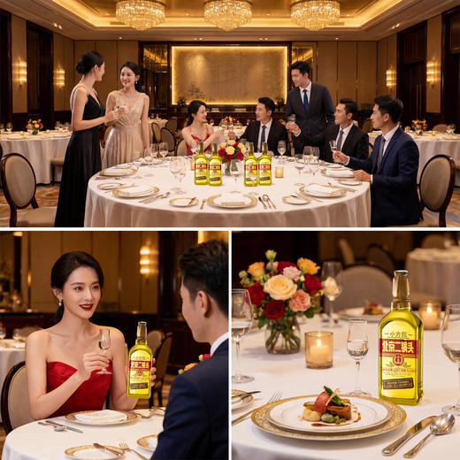 【金奖小方瓶】清香型白酒46度出口小方瓶金方纯粮固态酿造500ml*2瓶（礼盒装/非礼盒装可选） 商品图2