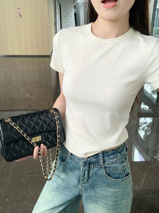 <曾小咸推荐>4.5现货秒杀 ！微信超特价！韩系纯色正肩短袖t 日常119.99 立减60 秒杀59.99！！ 商品图10