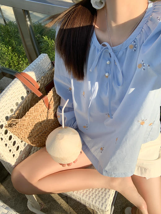 <曾小咸推荐>4.5现货秒杀 ！微信超特价！韩系小清碎花衬衫 日常139.99 立减70 秒杀69.99！！ 商品图6