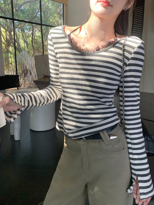 <曾小咸推荐>4.4现货秒杀 ！微信超特价！韩系蕾丝拼接挂脖假两件长袖 日常129.99 立减70 秒杀59.99！！ 商品图9