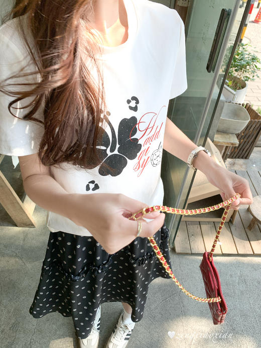 <曾小咸推荐>4.13现货秒杀 ！微信超特价！韩系印花短袖 日常109.99 立减50 秒杀59.99！！碎花半身裙  秒杀79.99！！ 商品图7