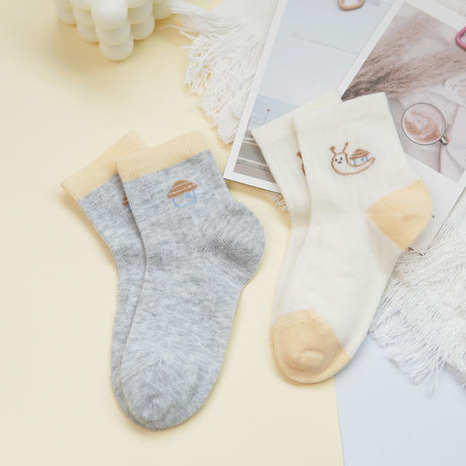 【6双6折】【3-5岁】小童卡通网面精梳棉袜春夏薄袜【2双装】【2613202】 商品图0