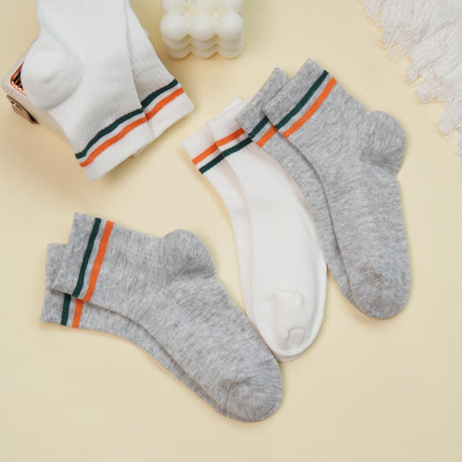 【6双6折】【26-32码】中童春夏运动休闲袜薄款儿童袜子精梳棉袜【2双装】【2613206】 商品图0