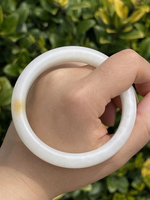 金沁白玉半圆粗条手镯，顺丰包邮 商品图3