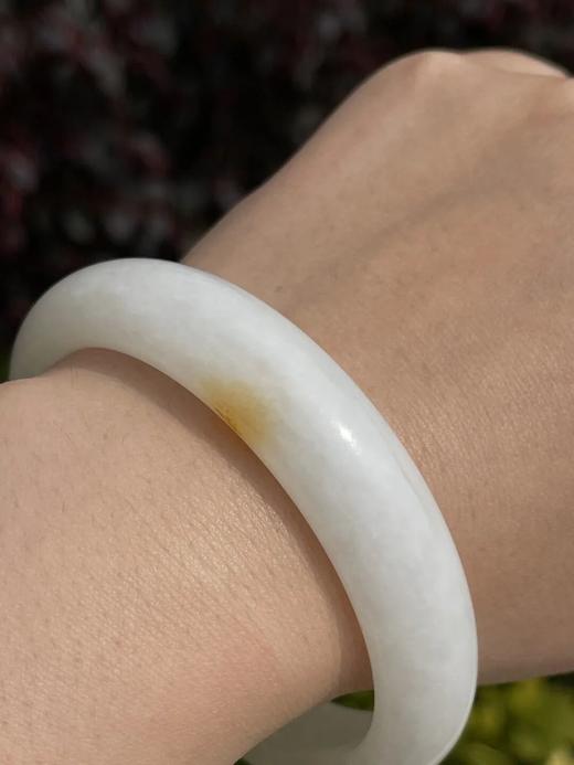 金沁白玉半圆粗条手镯，顺丰包邮 商品图14
