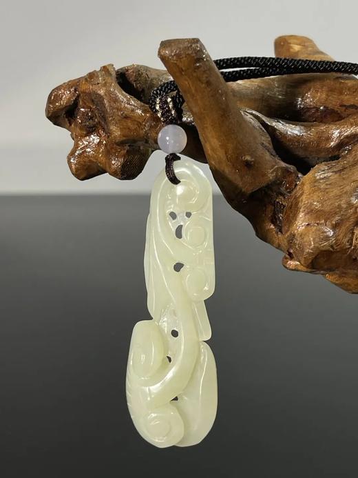 羊脂白玉镂雕灵芝形吊坠，顺丰包邮 商品图8