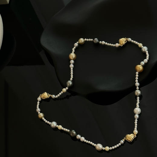 解锁双倍快乐 一条可以拆分成3条手链的项链 全海水珠王炸组合 南洋金珠 大溪地 akoya 天然烂漫且高级 巴洛克微瑕 还原自然风格 主导高级质感与色彩 以及亮度 商品图0