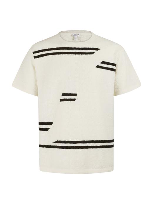 中性款纹理宽松羊毛刺绣短袖T恤ba014 商品图0