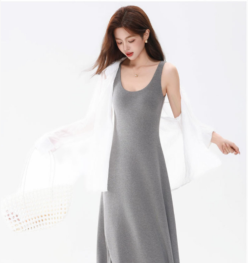 【女款居家/外出 背心裙Bra】温柔垂坠感  带胸垫无袖，单穿内搭都好看