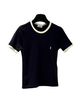 女款修身棉质刺绣短袖T恤la024