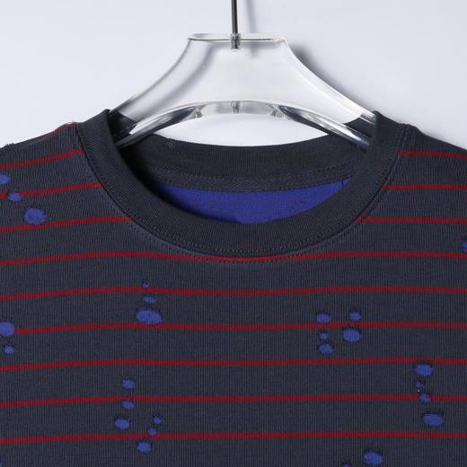 SDSA男装2026新款高贵轻奢潮牌破洞撞色条纹无袖圆领T恤百搭舒适 商品图1