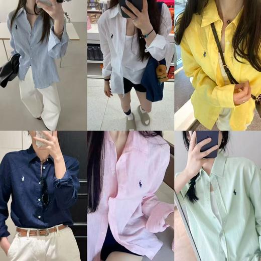 清清爽爽过夏天！这颜色也太好看了拉夫棉麻衬衫！ 商品图0