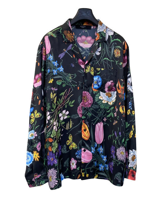 中性款印花长袖衬衫he012 商品图0