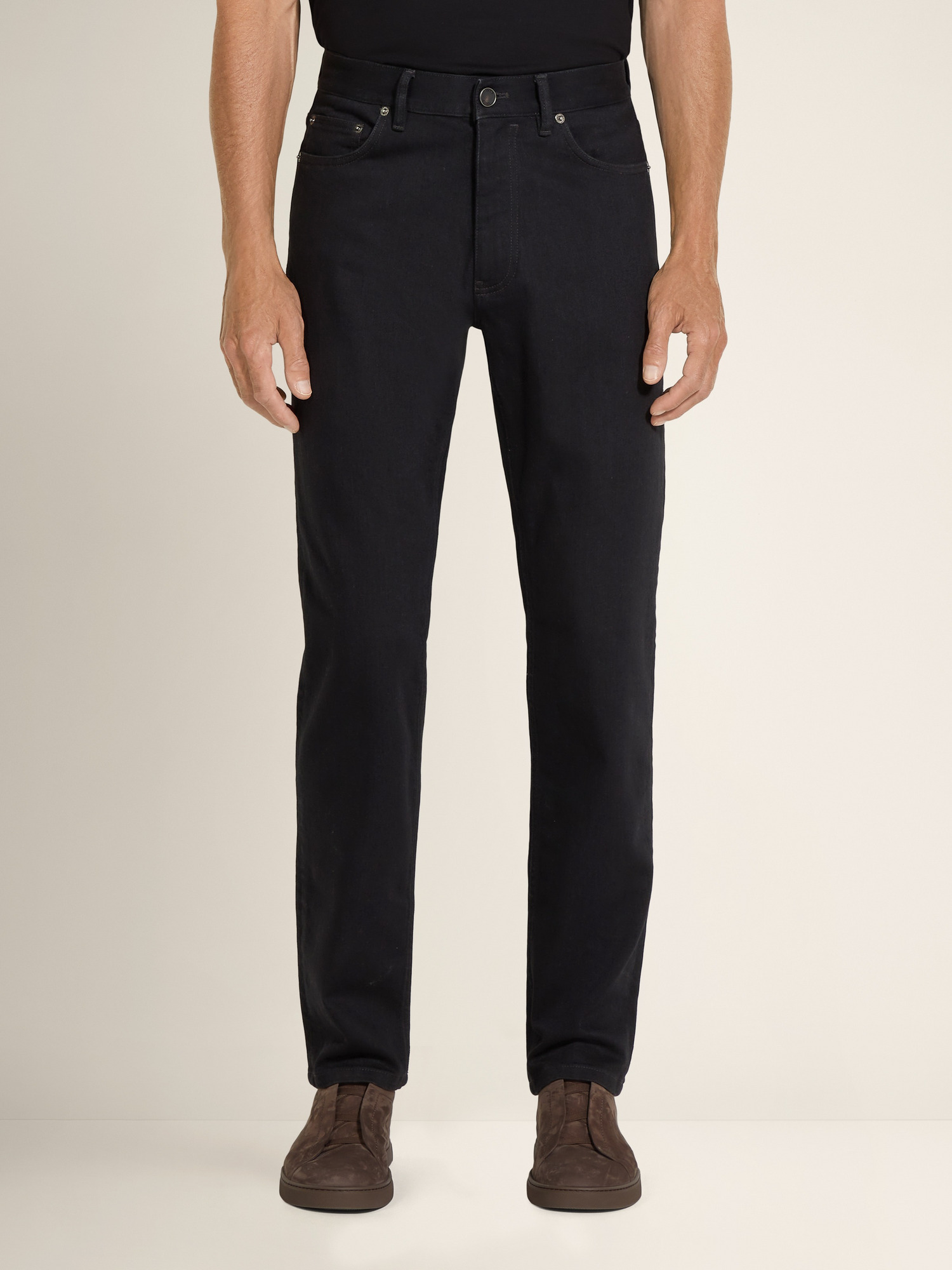 杰妮 极简高级感｜男士通勤牛仔长裤 NZK263