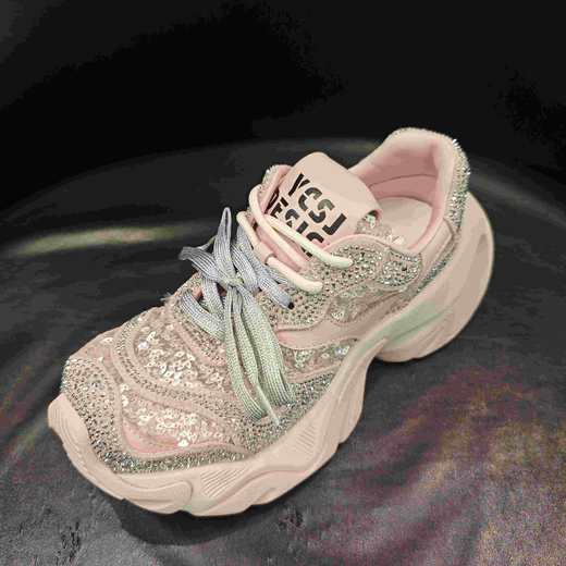 LFGJ 凌介 13502 设计师款时尚钻饰老爹鞋 商品图0