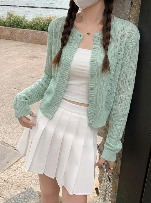 <曾小咸推荐>4.6现货秒杀 ！微信超特价！2色韩系薄款针织开衫 日常159.99 立减100 秒杀59.99！！ 商品图7