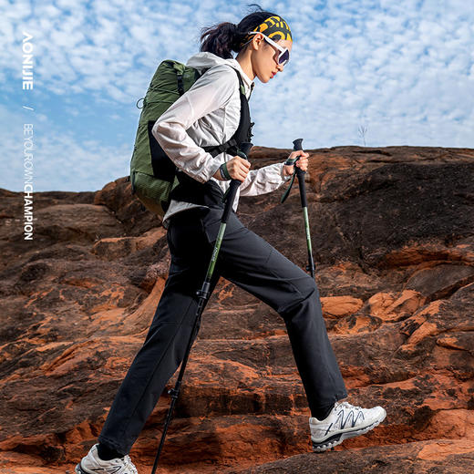 奥尼捷登山杖铝合金超轻伸缩拐杖男女爬山装备专业户外徒步手杖E4215 商品图1