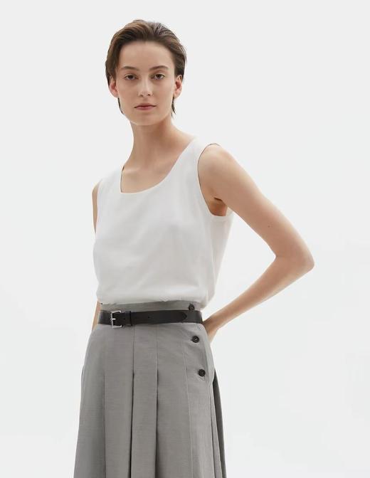 Margaret Howell 26SS 灰色/白色平纹长绒棉背心 商品图0