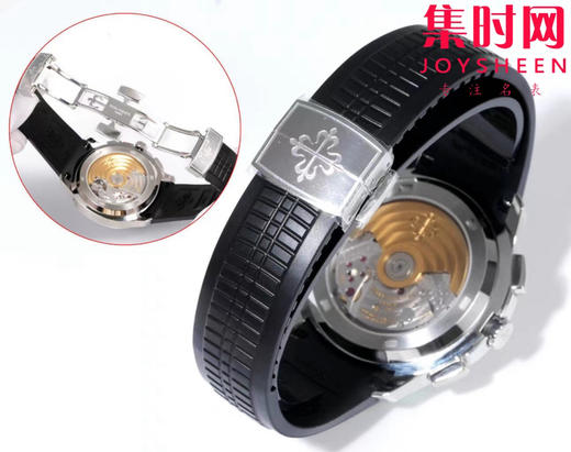 P1百达翡丽AQUANAUT系列"手雷"计时码表 5968G-001蓝盘，5968G-010绿盘，5968R-001玫瑰金棕盘，5968A-001精钢黑盘橙针，男士腕表 商品图5