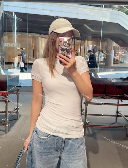 女款弹力假三件正肩短袖T恤ba002 商品图3