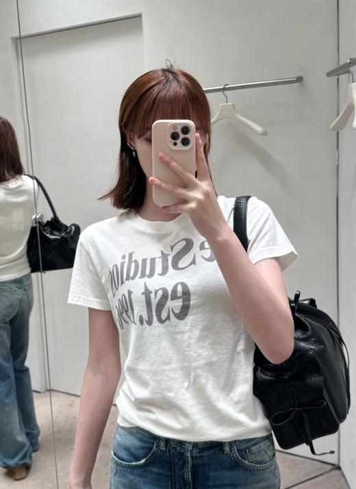 女款正肩棉麻印花短袖T恤ba001 商品图3