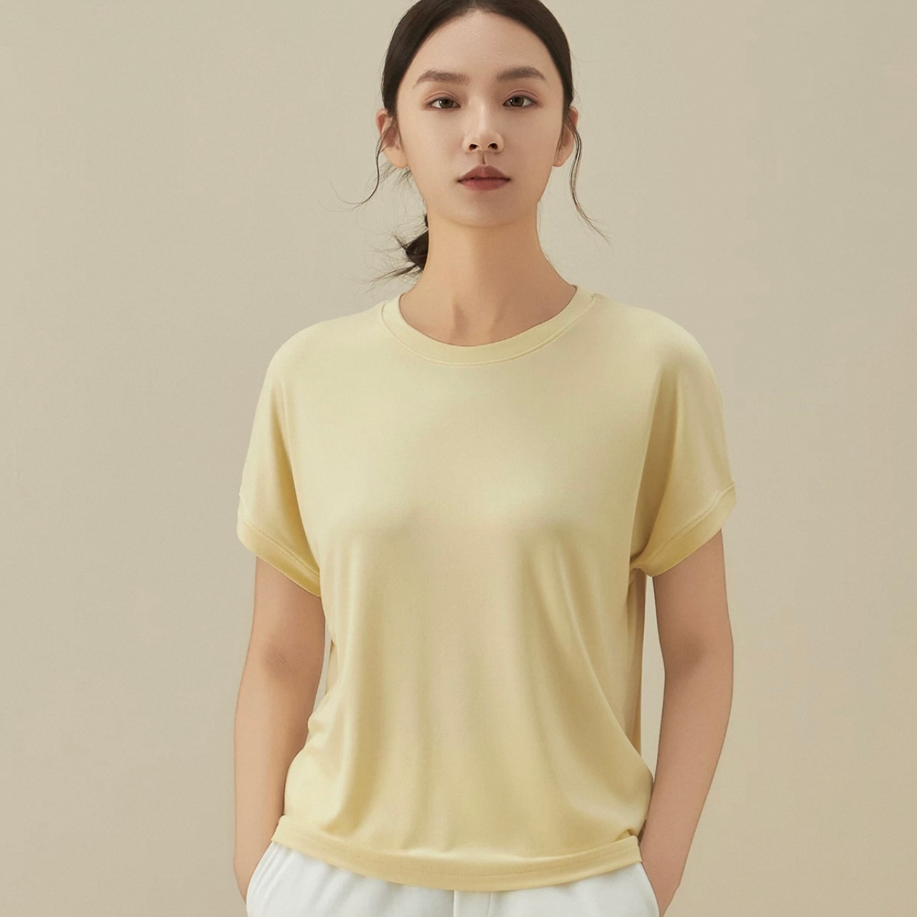 【女款冰云纱T恤】纯色圆领短袖  顺滑亲肤  百搭不挑人
