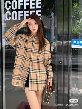 巴宝莉 格纹衬衫女款织带系列