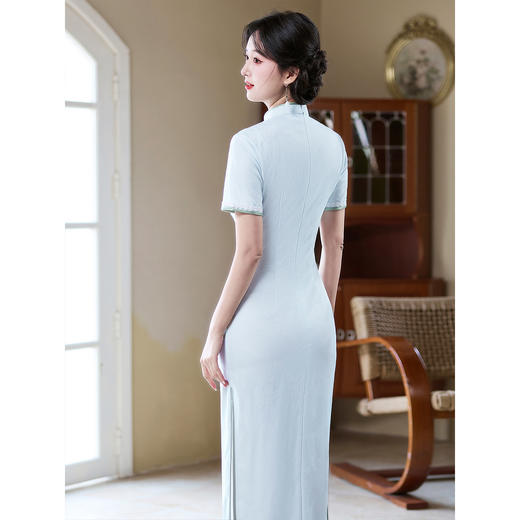 春夏季新中式上班穿的旗袍新款高端大气上档次四叶花4349 商品图4