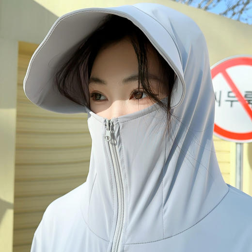 丁摩 防晒衣女款新款加大码防紫外线长款全身防晒服冰丝透气防晒外套薄6ZF-22525 商品图2