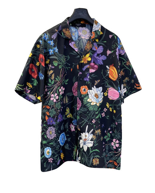 男款印花短袖衬衫 可配套装he012 商品图0