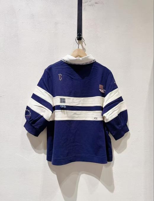 女款刺绣条纹polo衫la 商品图1