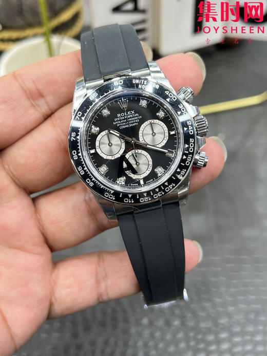 劳力士宇宙计型m126505 VS迪通拿4131配重版 VS迪通拿配重版 黑盘钻面胶带 新款包边迪通拿 丹东4131一体机 男士腕表 表径40mm 商品图1