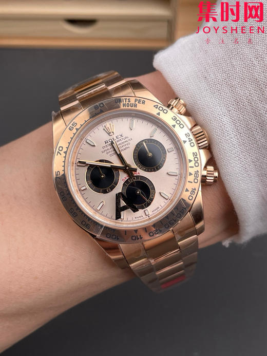 劳力士宇宙计型m126505 VS迪通拿4131配重版 VS迪通拿配重版 全玫金贝嫂 新款包边迪通拿 丹东4131一体机 男士腕表 表径40mm 商品图8