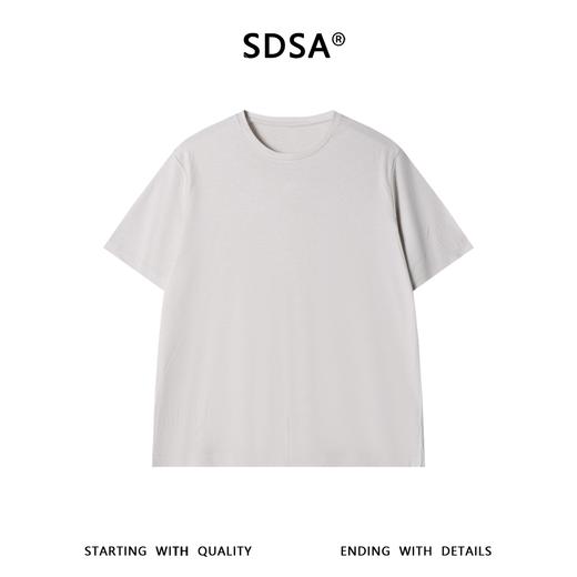 SDSA男装2026新款高贵轻奢基础款纯色圆领短袖T恤百搭简约休闲 商品图0
